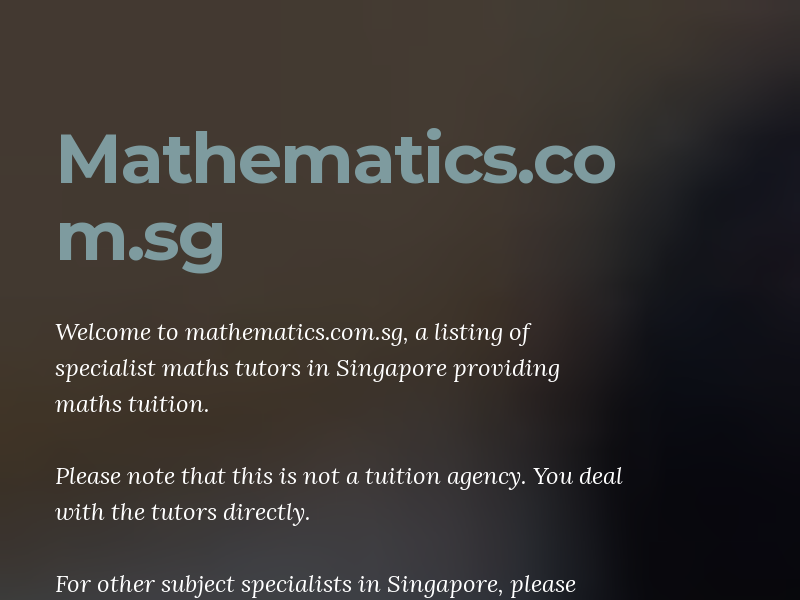maths.sg